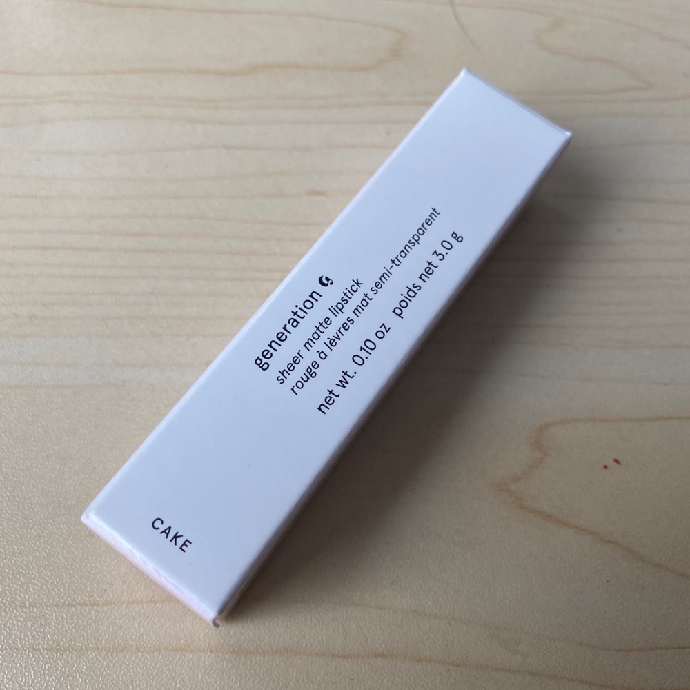 Unopened Glossier Generation G Lipstick in Cake